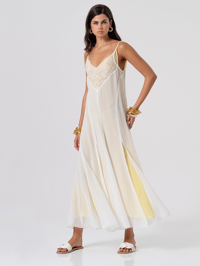 Vestido Comprido de Georgette