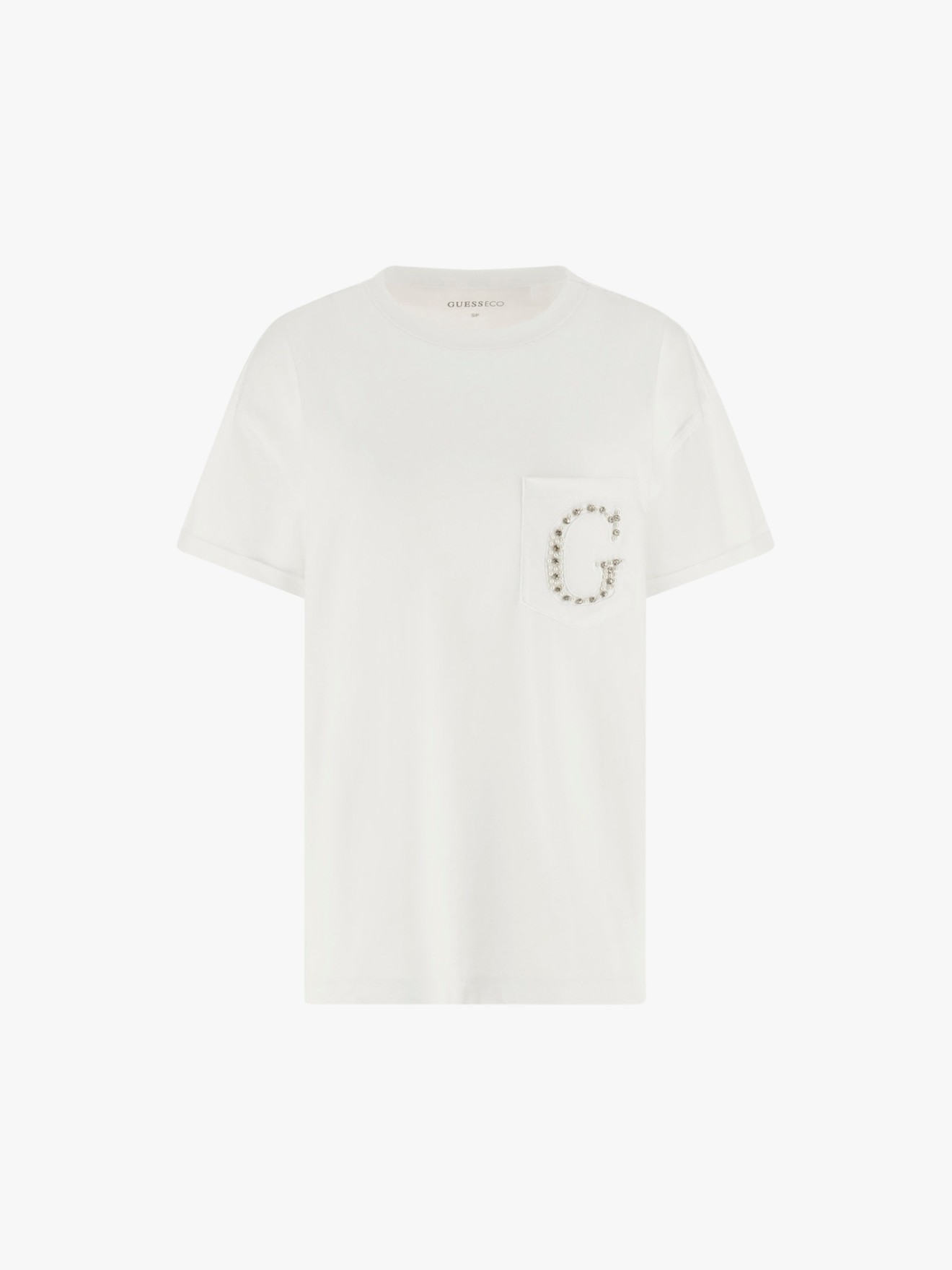 T-shirt com Bolso e P�rolas