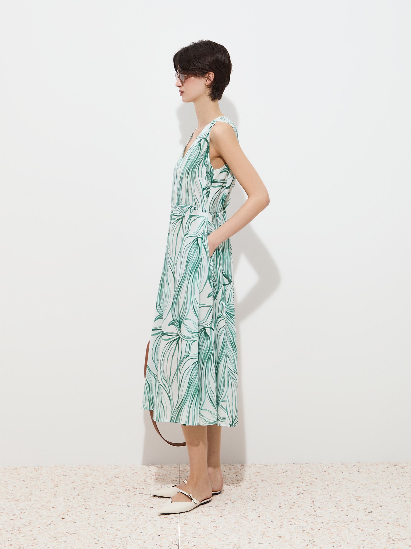 Vestido Midi com Padrão
