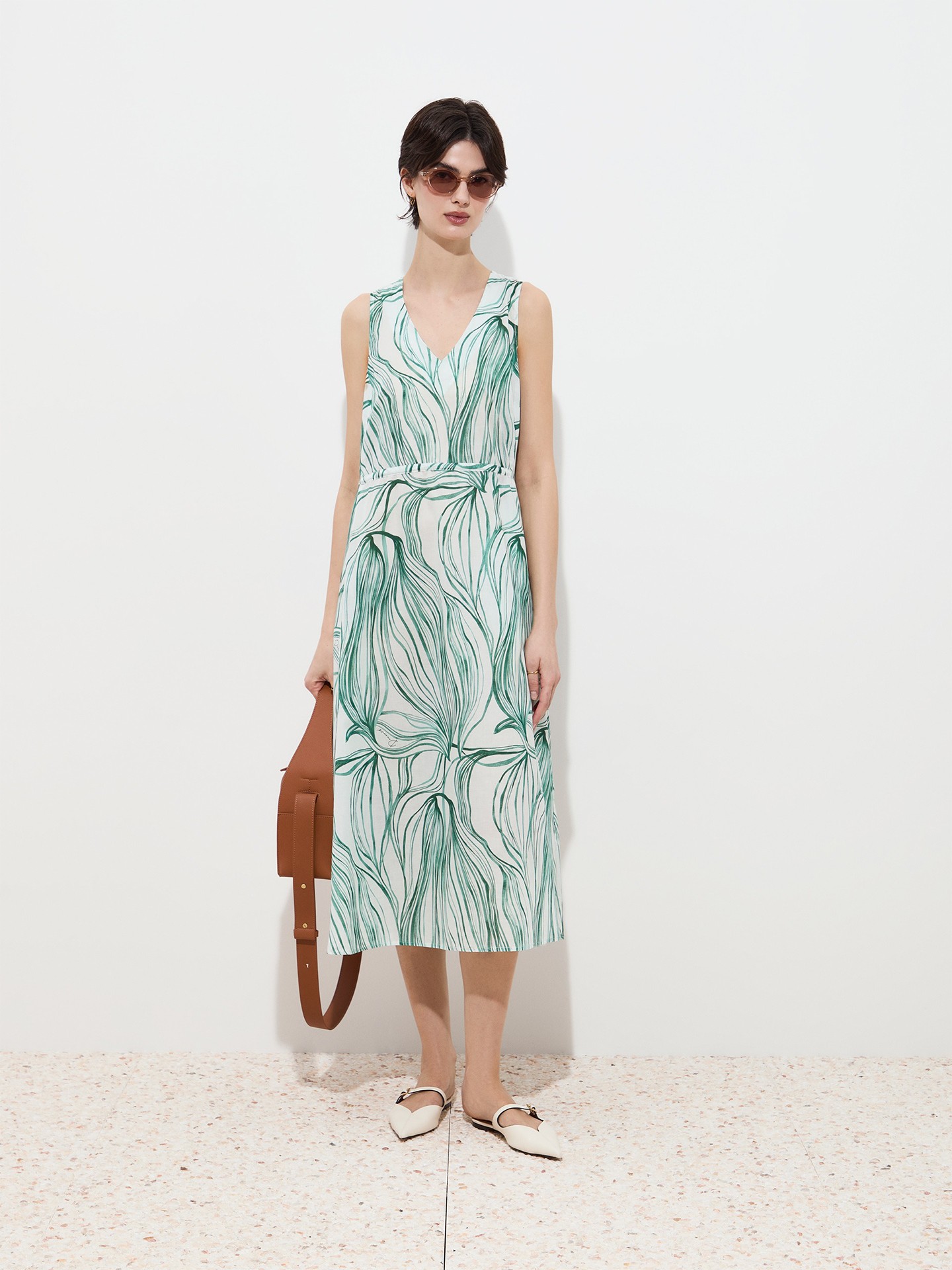 Vestido Midi com Padrão