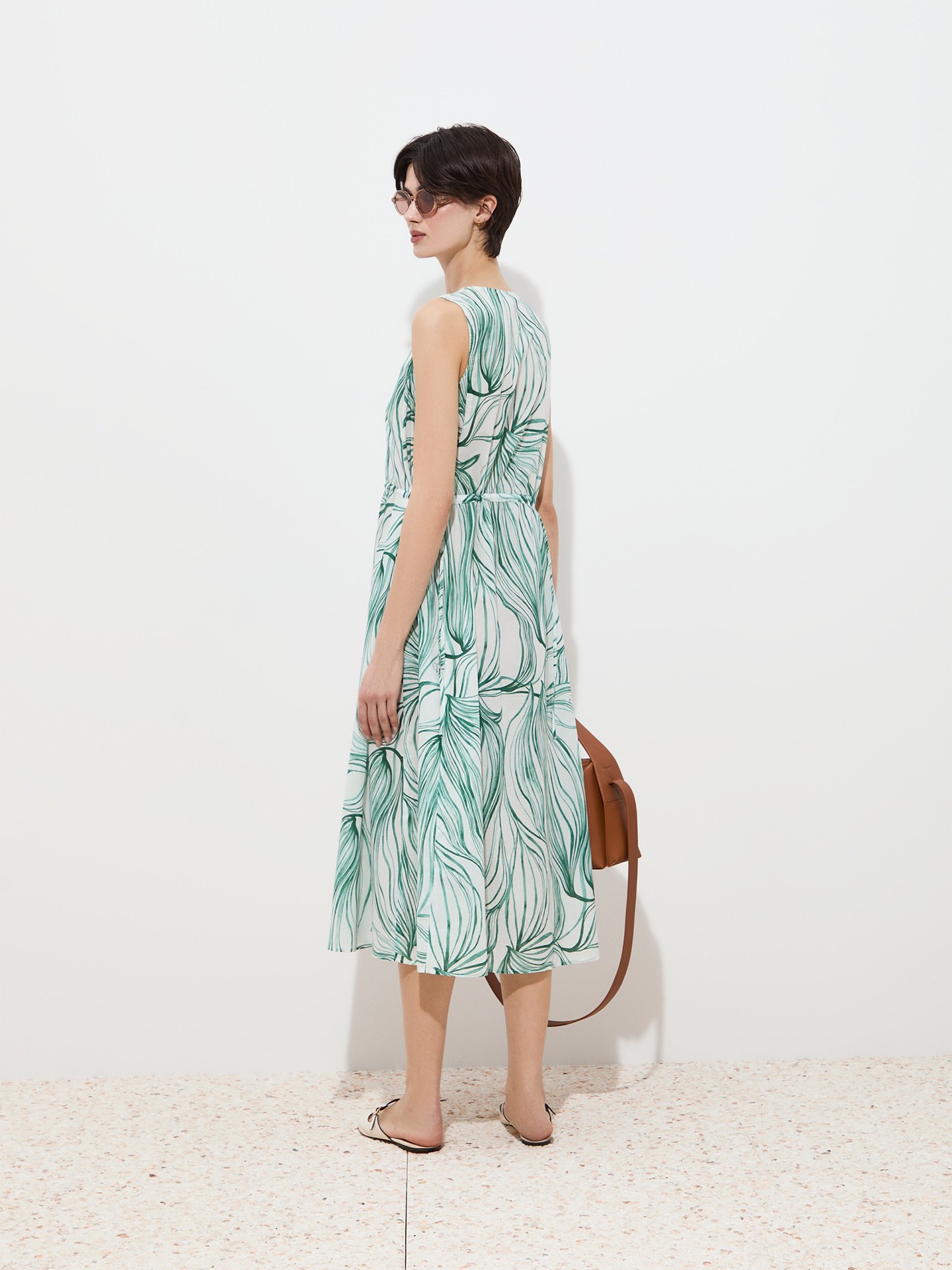 Vestido Midi com Padrão