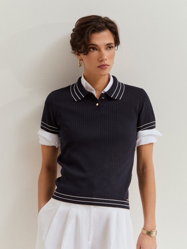Polo de Malha Canelada