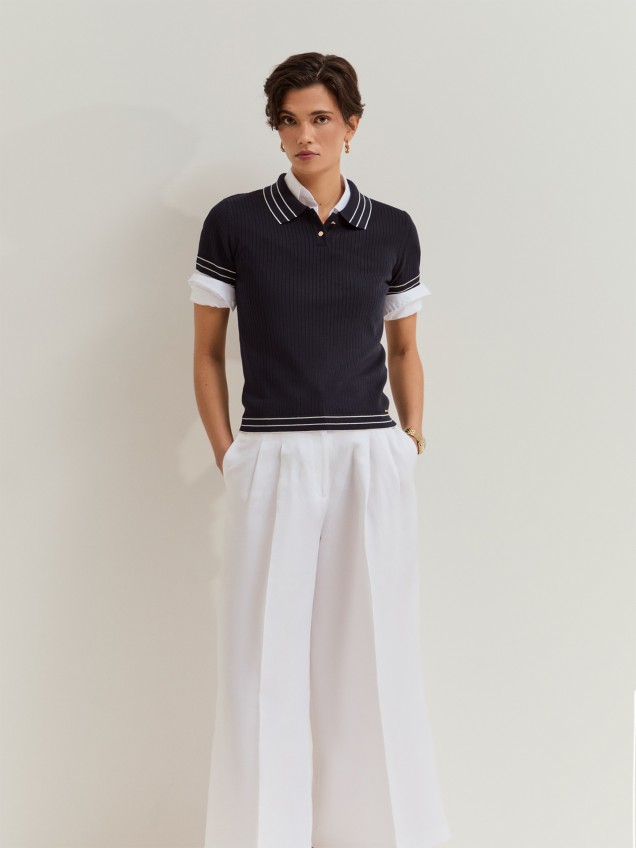 Polo de Malha Canelada