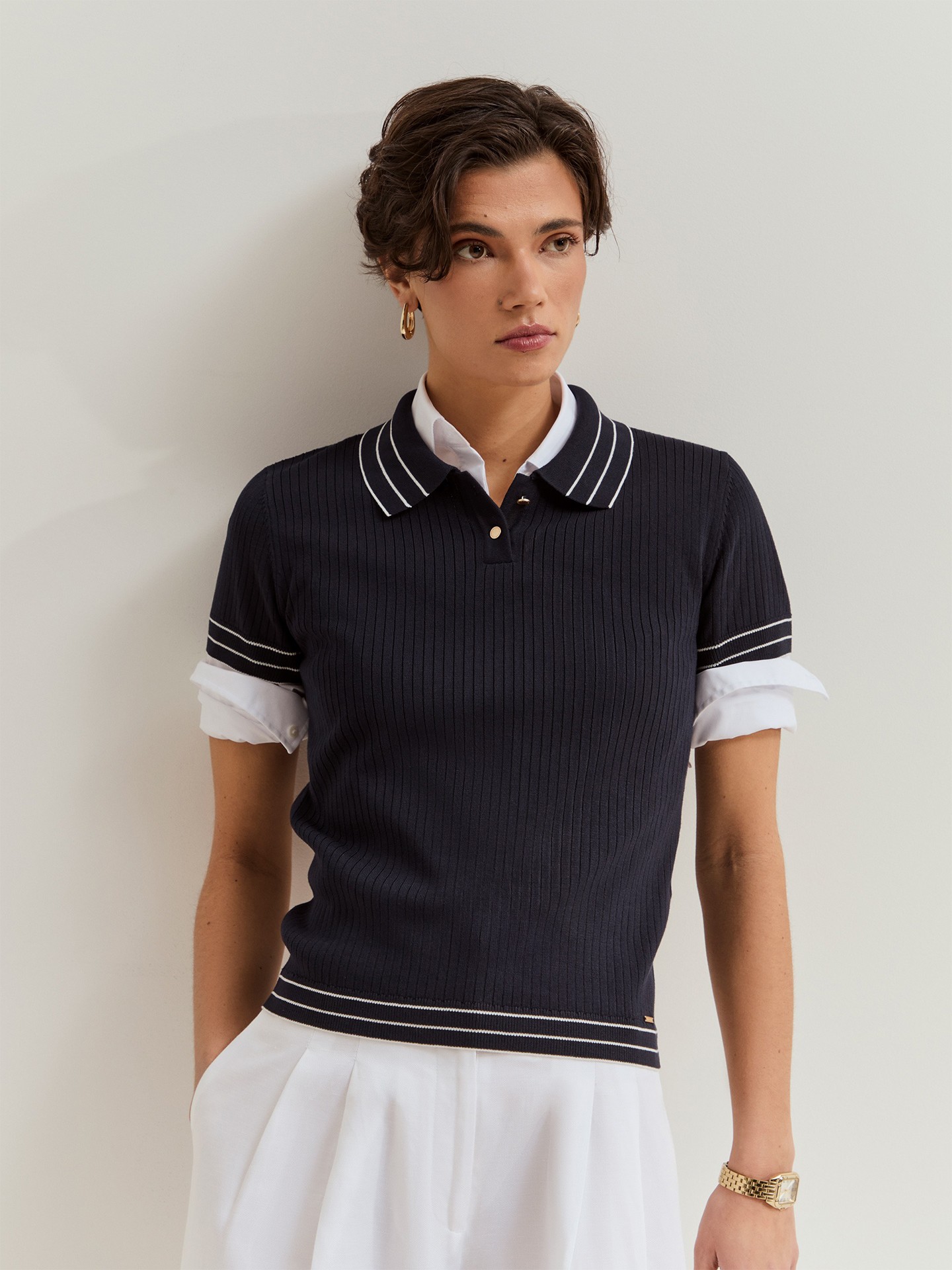 Polo de Malha Canelada
