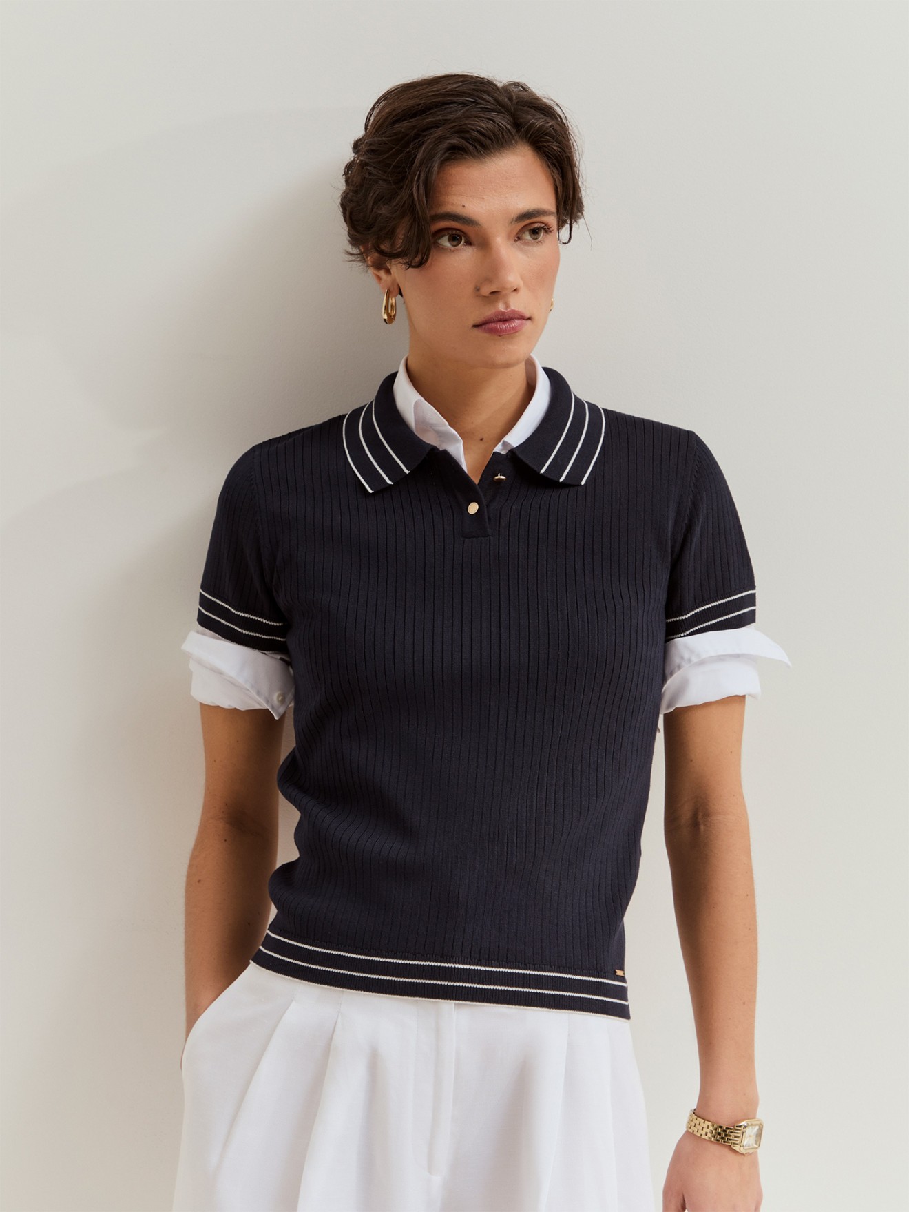 Polo de Malha Canelada