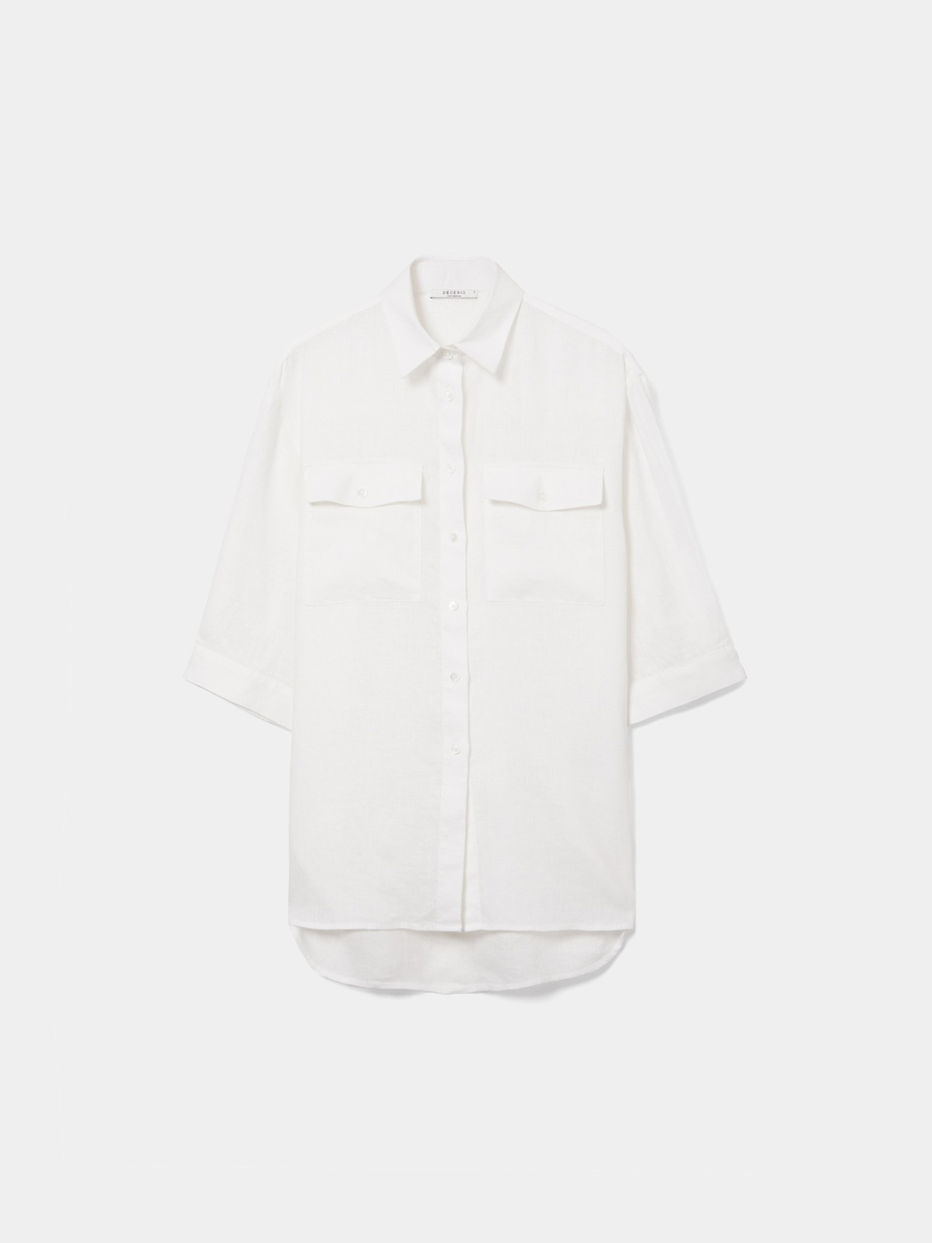 Camisa Assim�trica em Linho