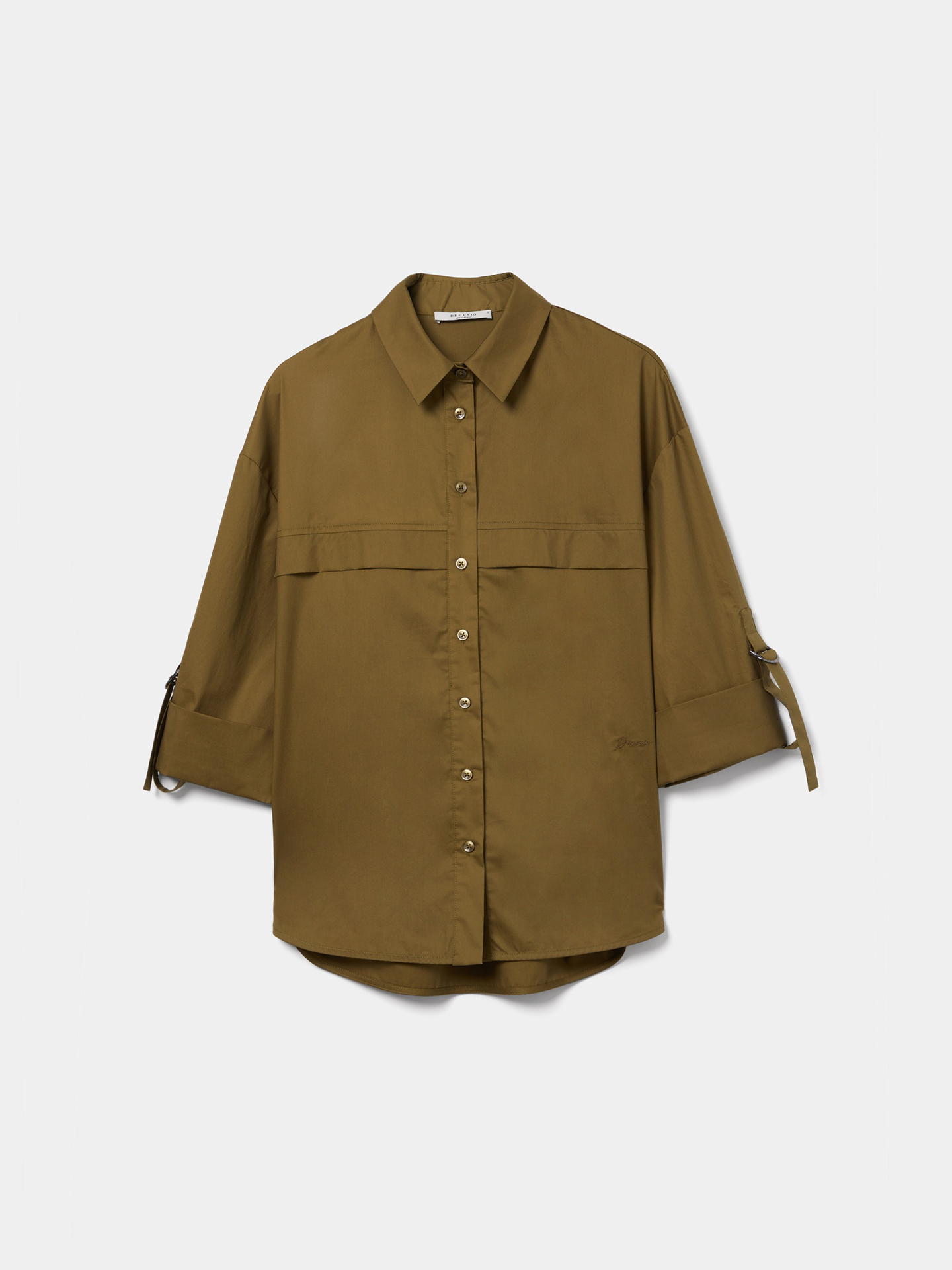 Camisa em Popelina de Corte Largo