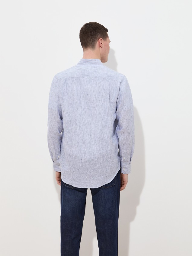 Camisa Regular Fit às Riscas