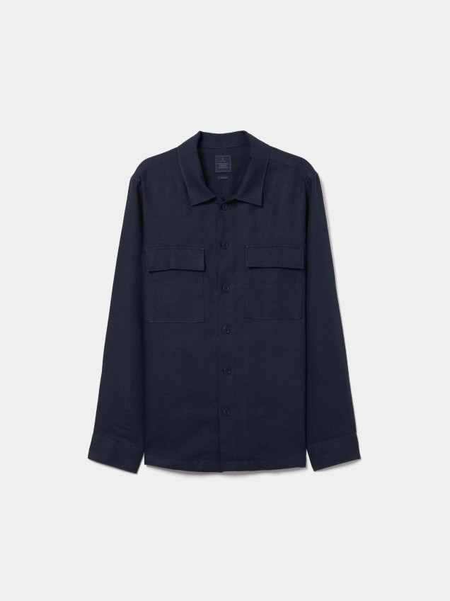 Sobrecamisa com Bolsos de Aba