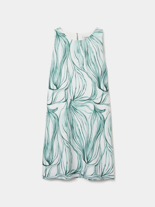 Vestido Curto com Estampado