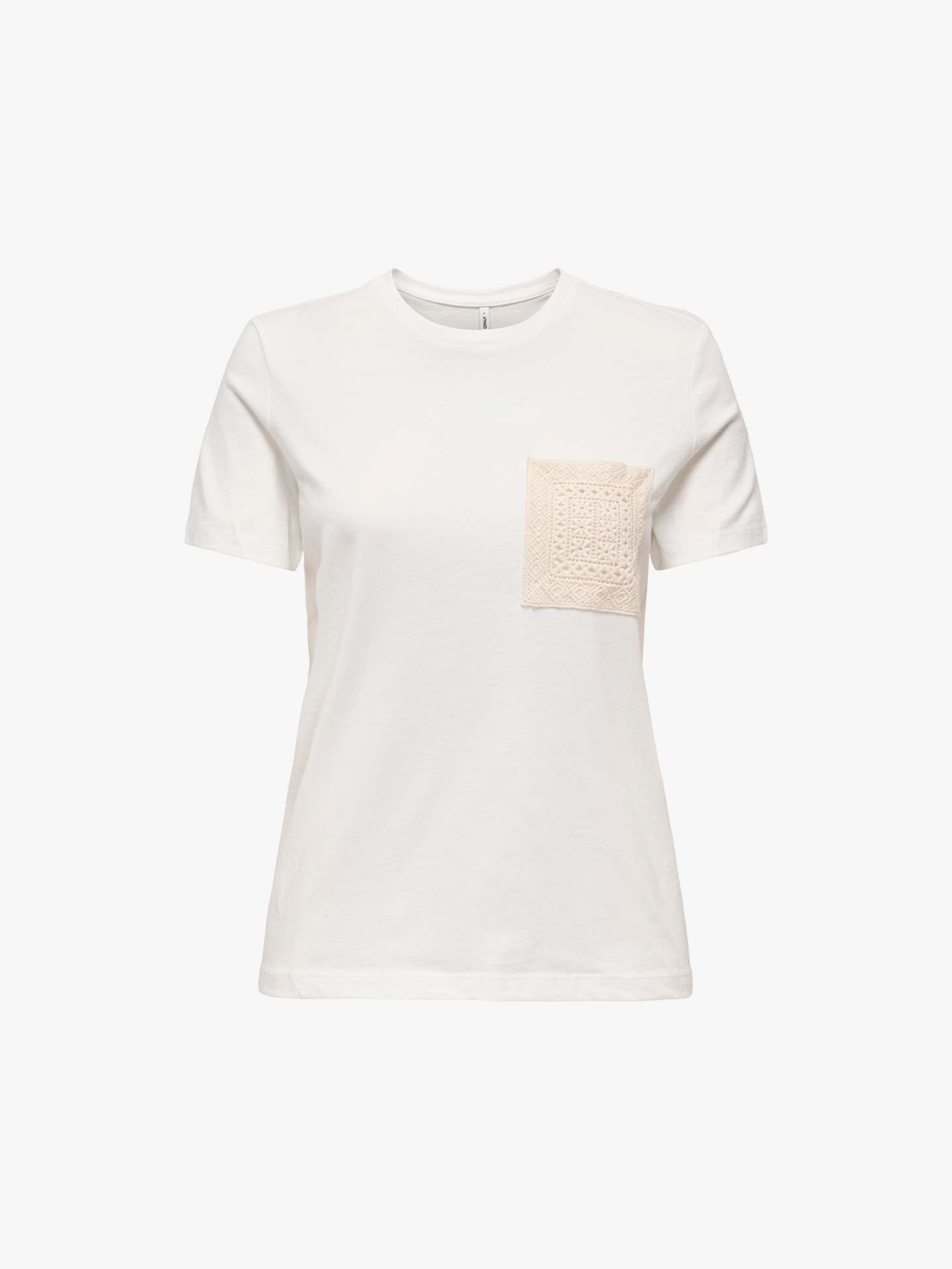 T-shirt com Bolso em Crochet