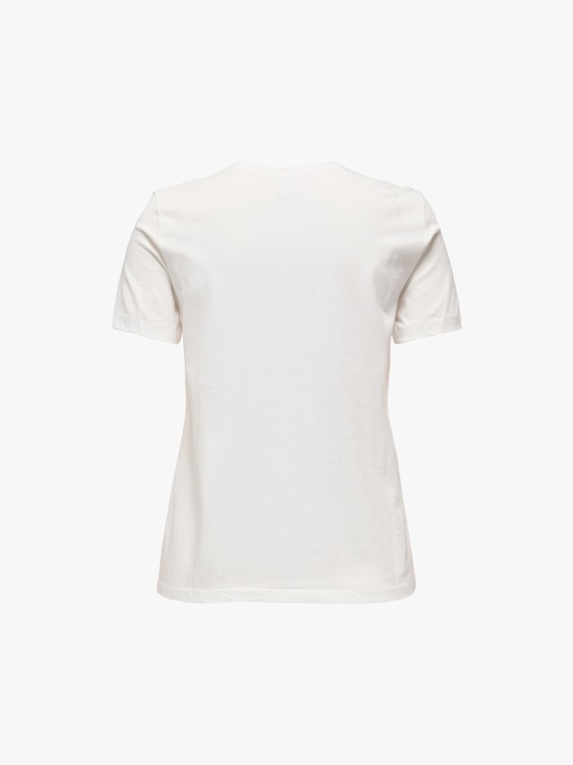 T-shirt com Bolso em Crochet