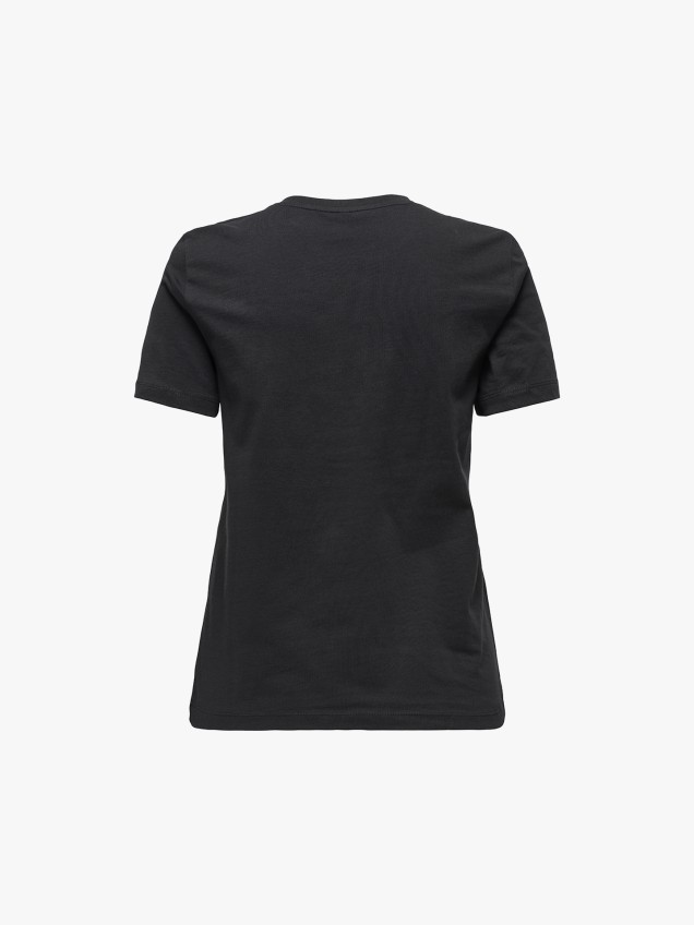 T-shirt com Bolso em Crochet