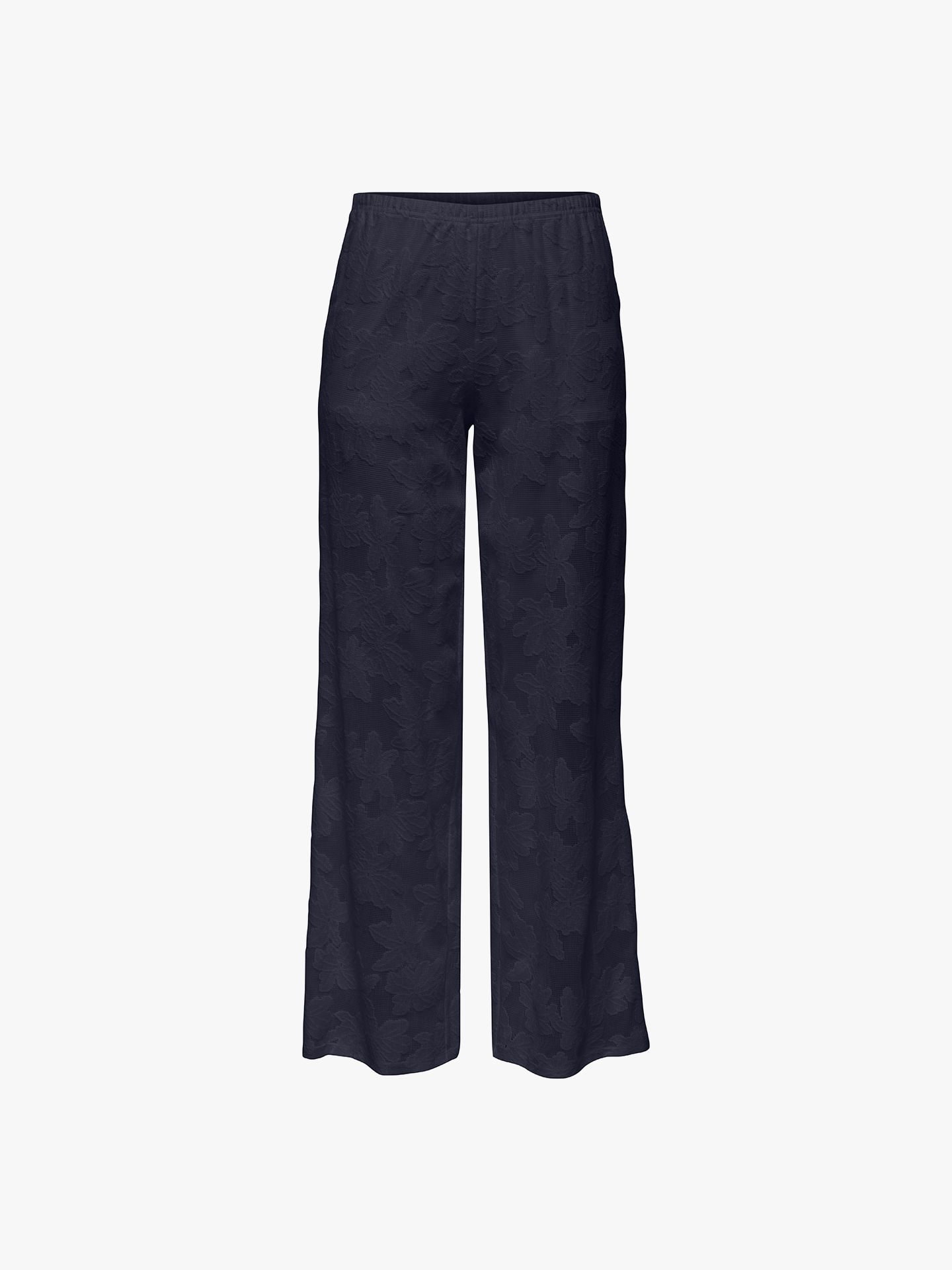 Calças de Perna Larga em Renda
