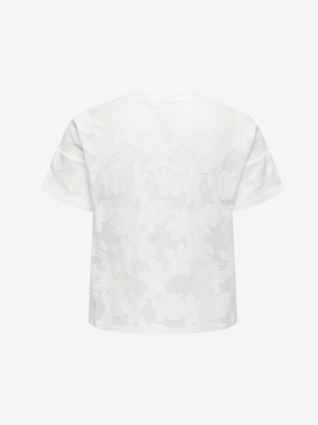 T-shirt em Renda Floral