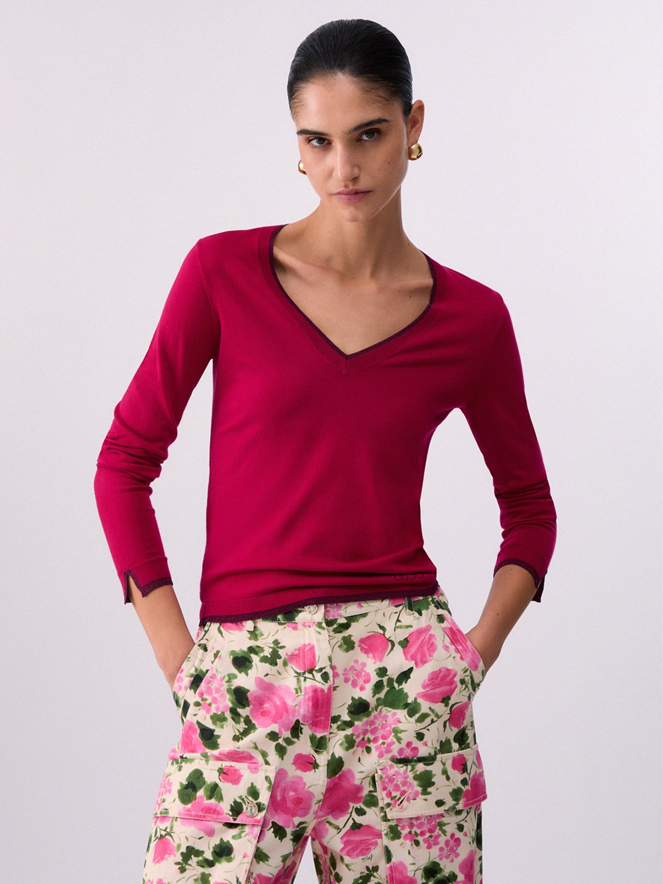Camisola de Malha com Decote em V