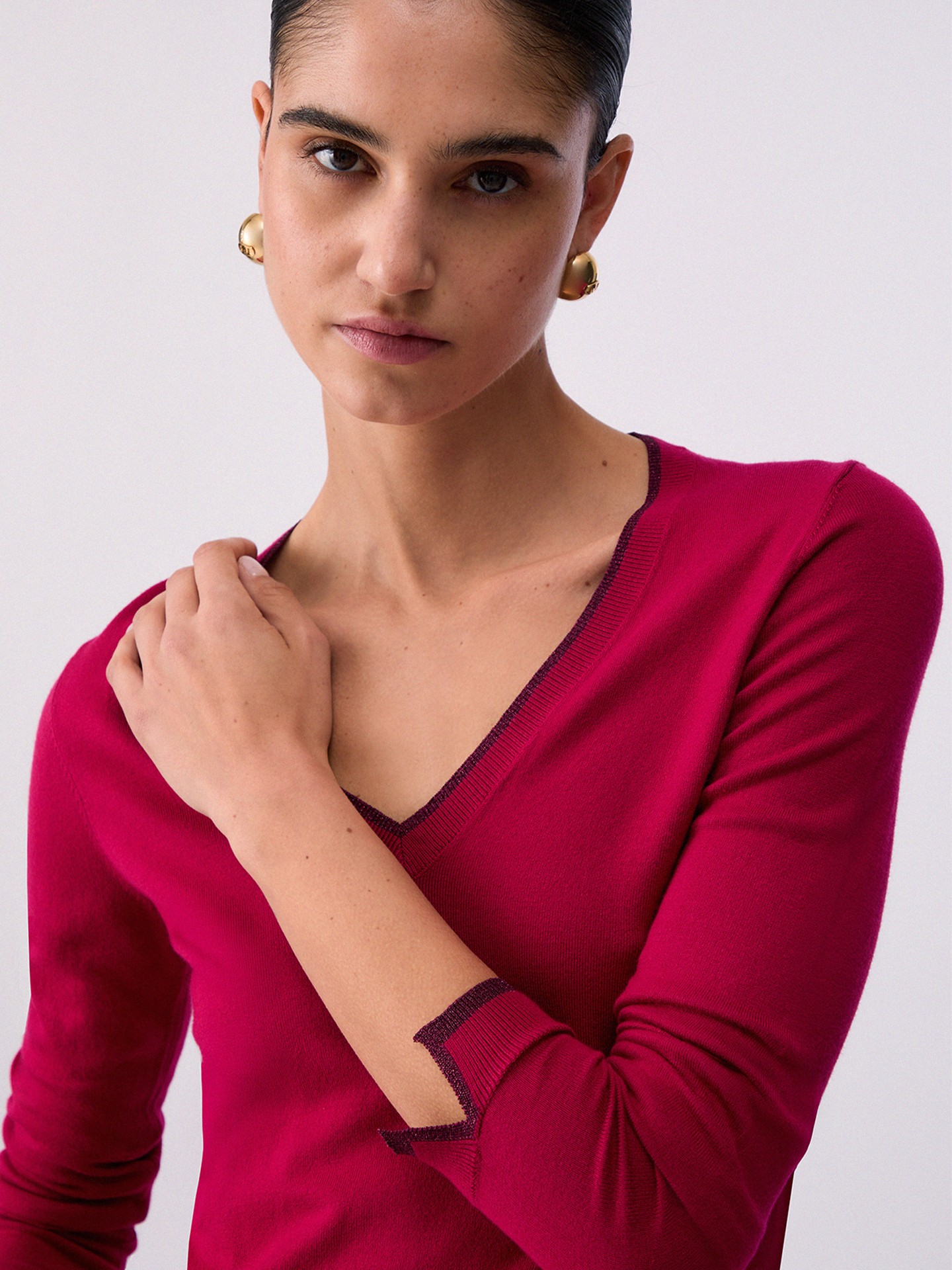 Camisola de Malha com Decote em V