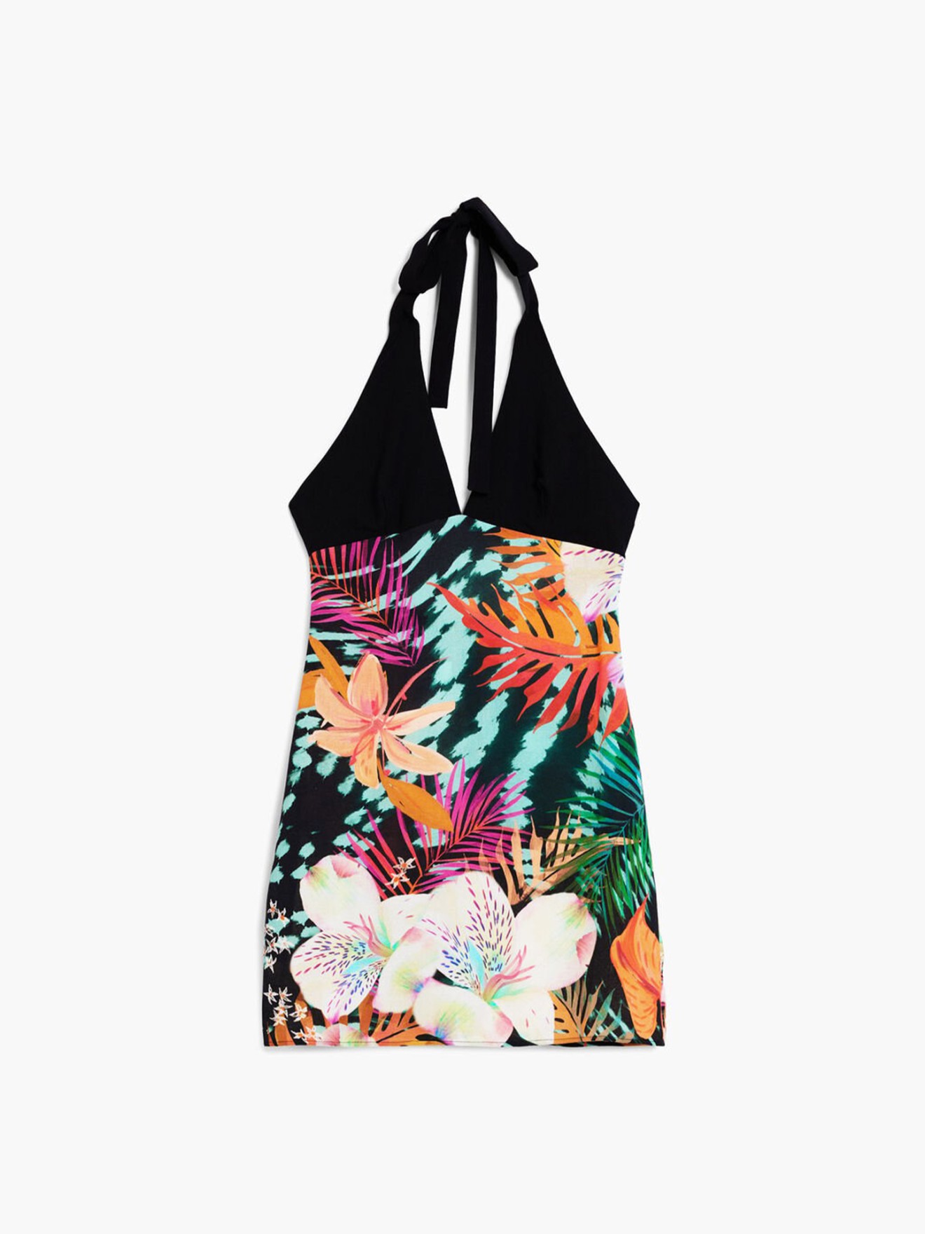 Vestido Curto com Decote Halter