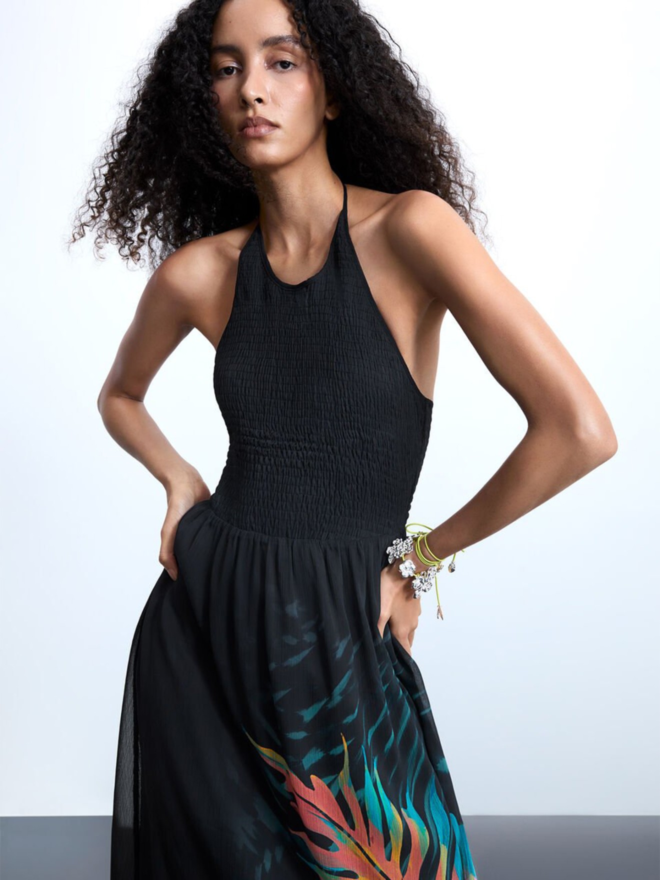 Vestido Midi com Estampado