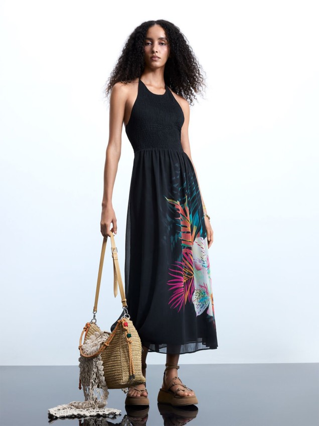 Vestido Midi com Estampado
