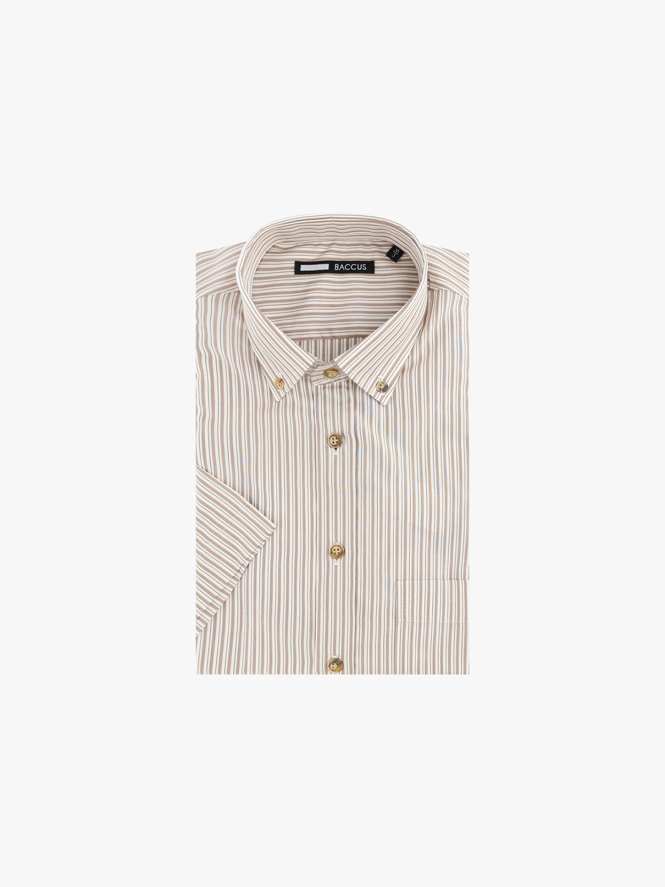 Camisa de Manga Curta às Riscas