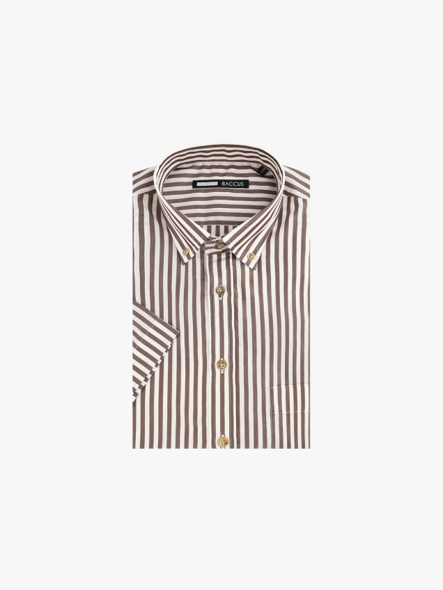 Camisa de Manga Curta �s Riscas