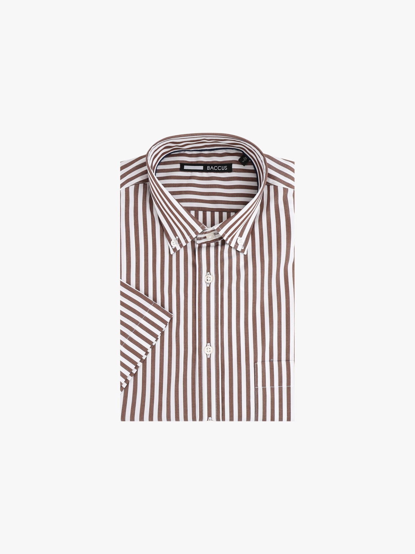 Camisa de Manga Curta às Riscas