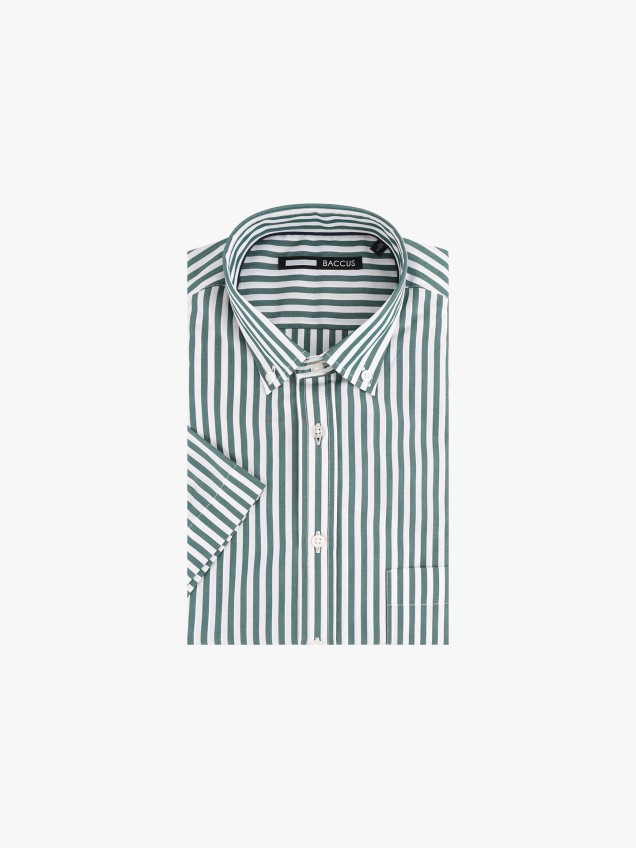 Camisa de Manga Curta �s Riscas