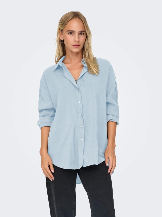 Camisa Oversized de Manga Comprida