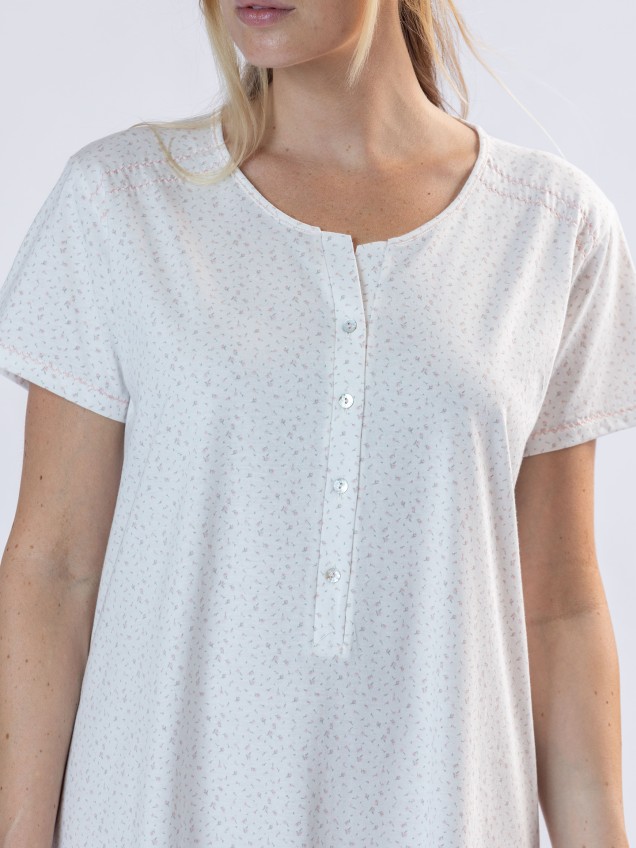 Camisa de Noite com Botões