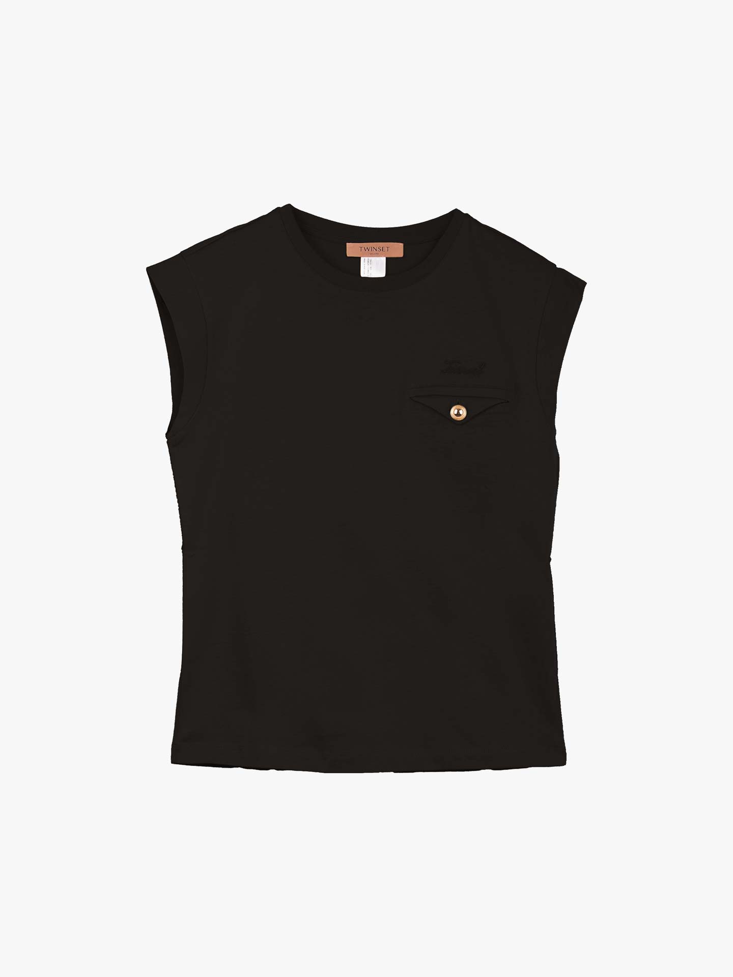 T-shirt com Bolso