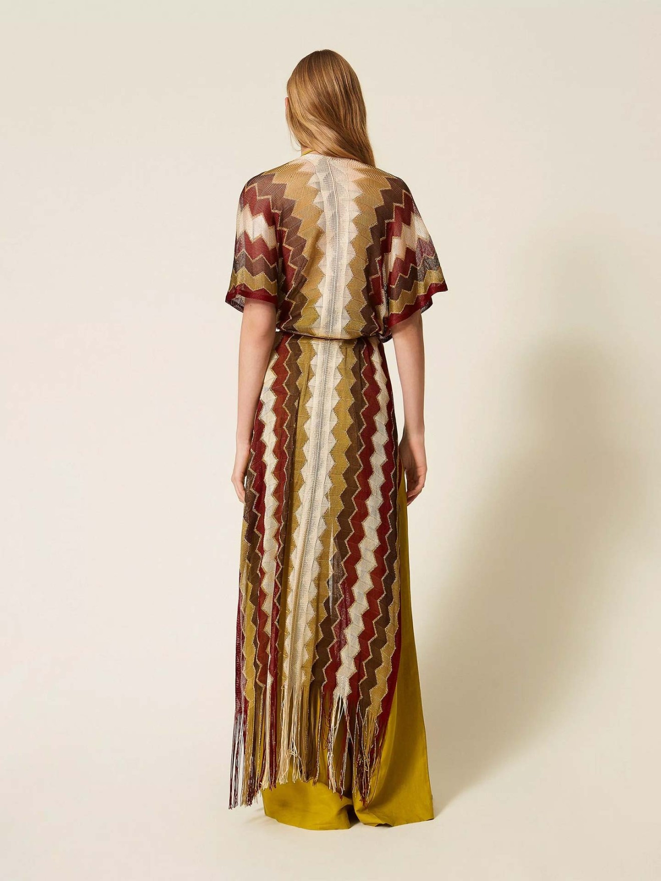 Kaftan em Malha Jacquard