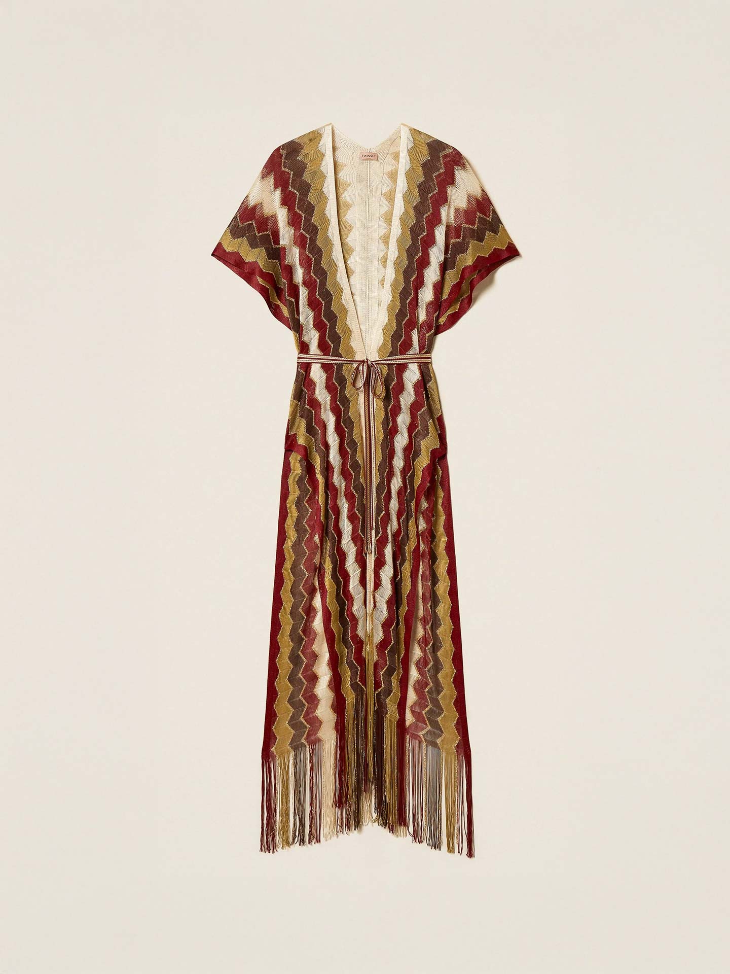 Kaftan em Malha Jacquard