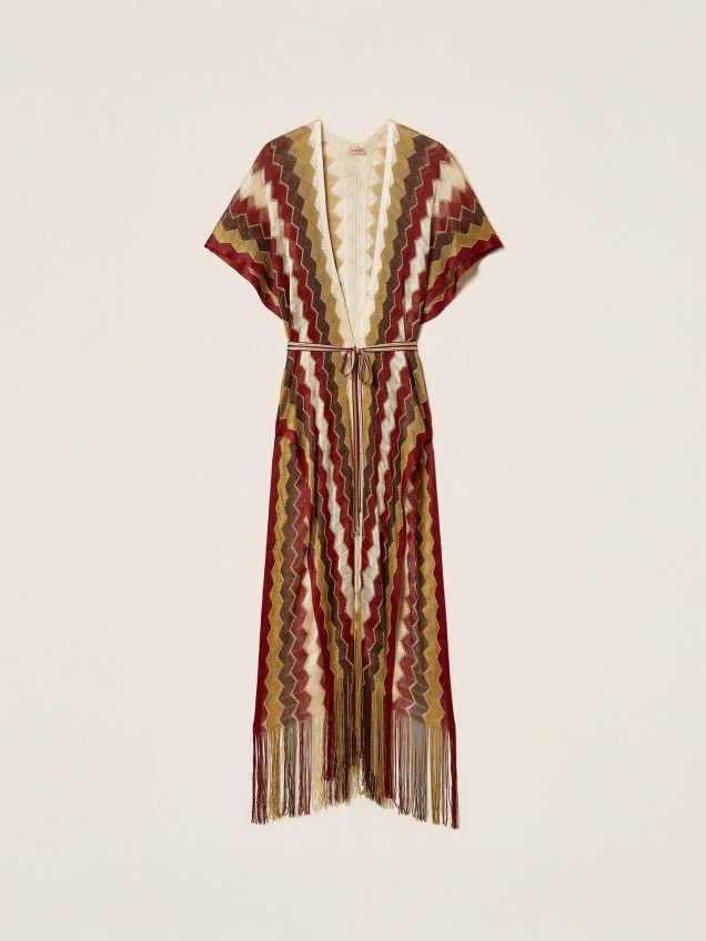 Kaftan em Malha Jacquard