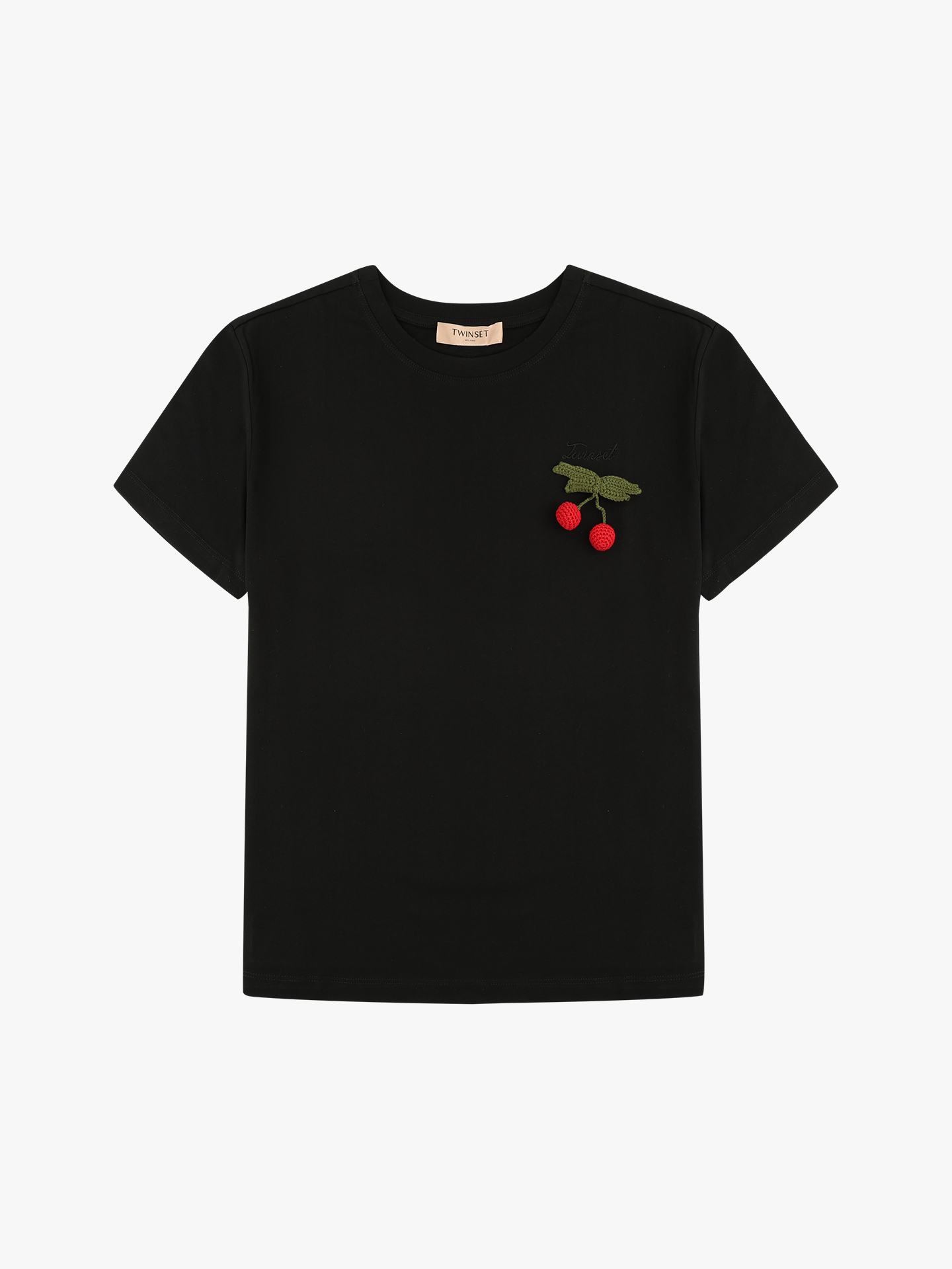 T-Shirt com Gola Redonda
