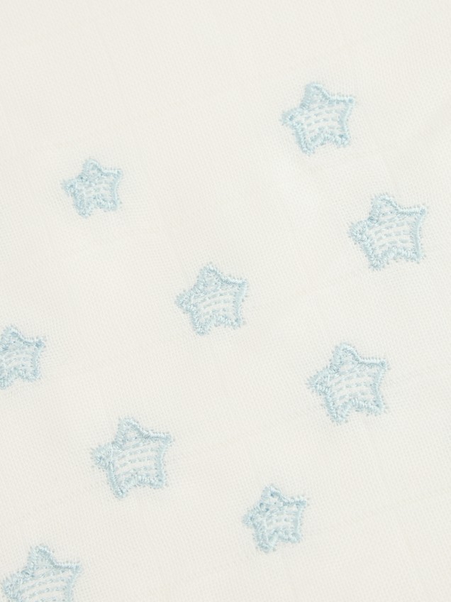 Fralda de Pano com Bordado de Estrelas