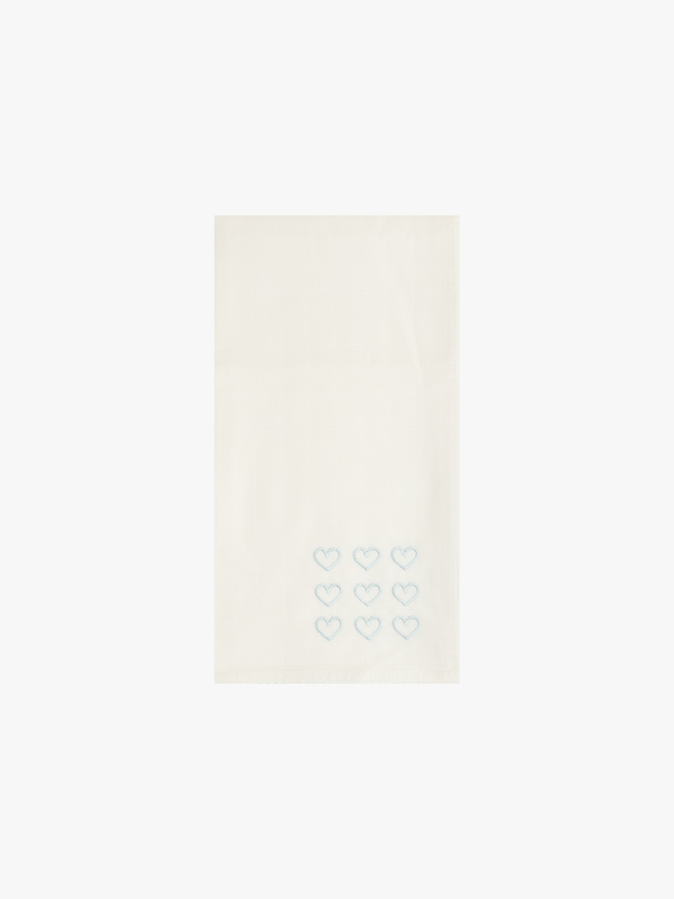 Fralda de Pano com Corações Bordados