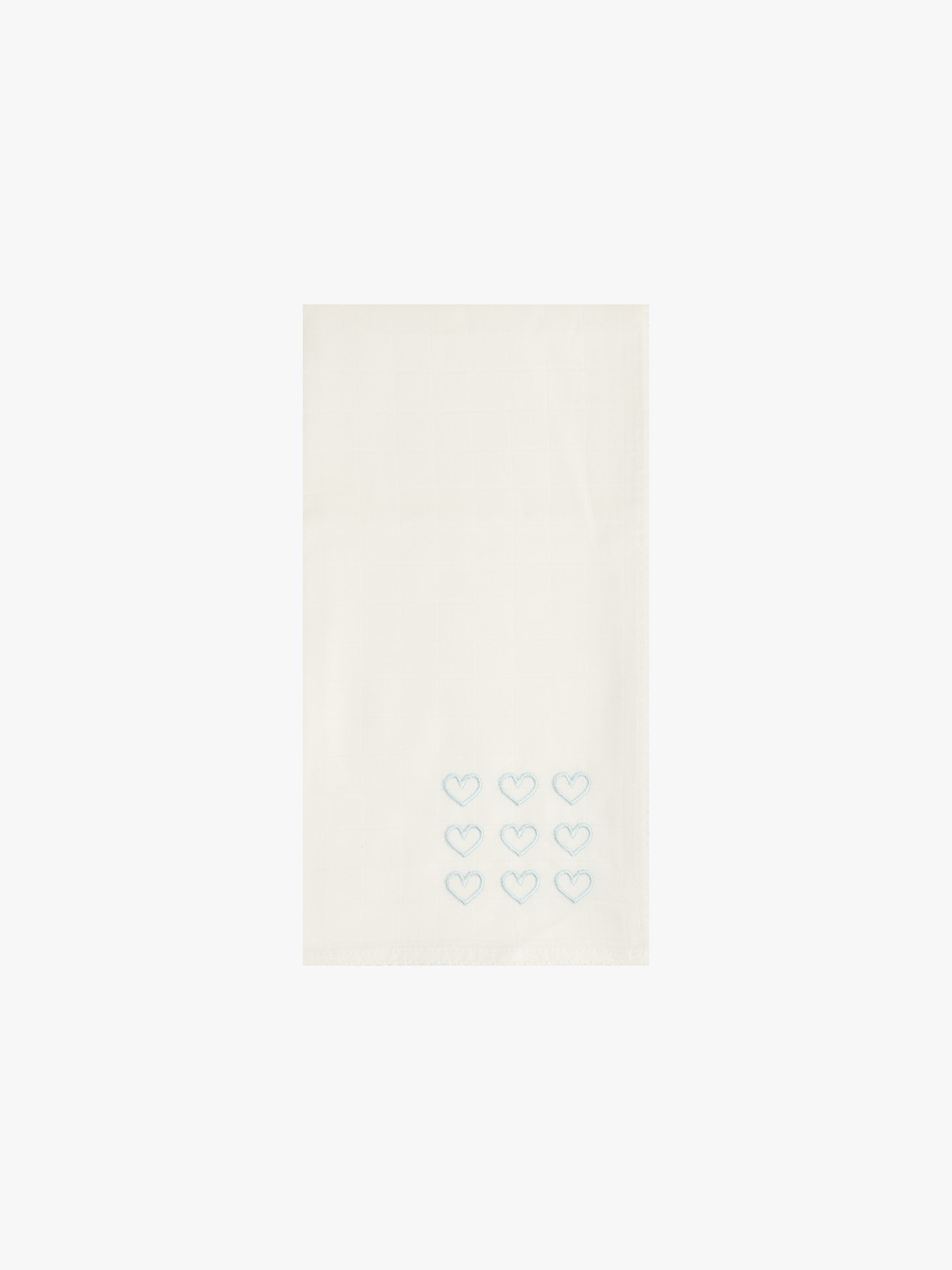 Fralda de Pano com Corações Bordados