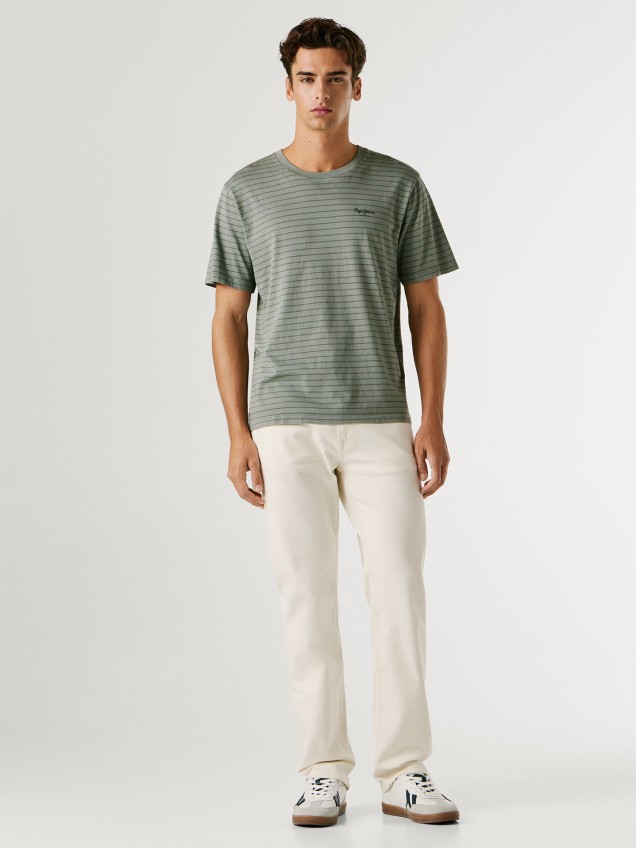 T-shirt às Riscas Regular Fit