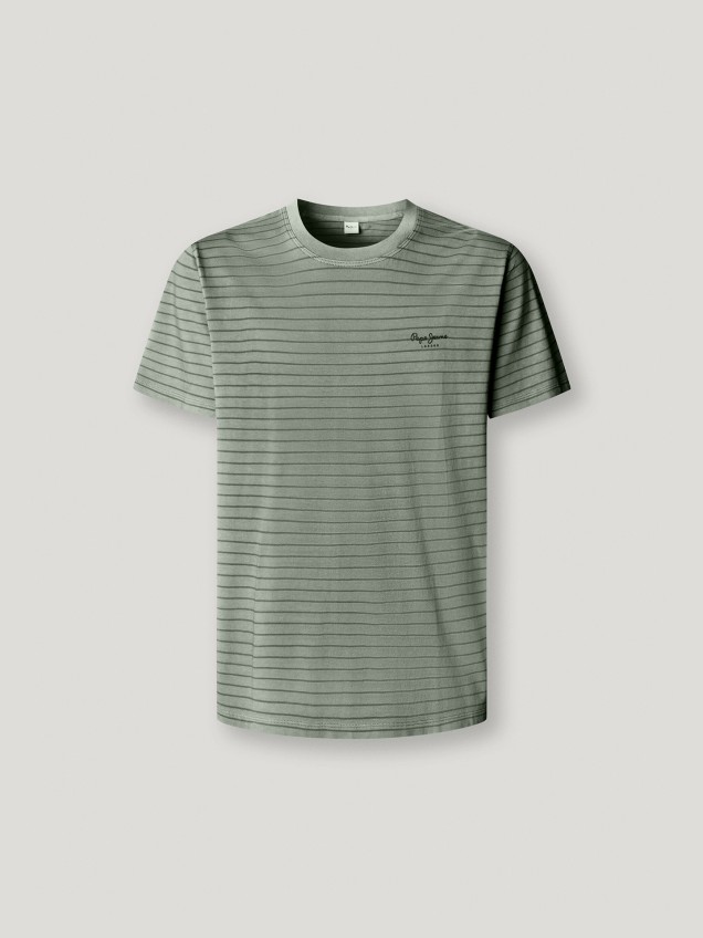 T-shirt às Riscas Regular Fit