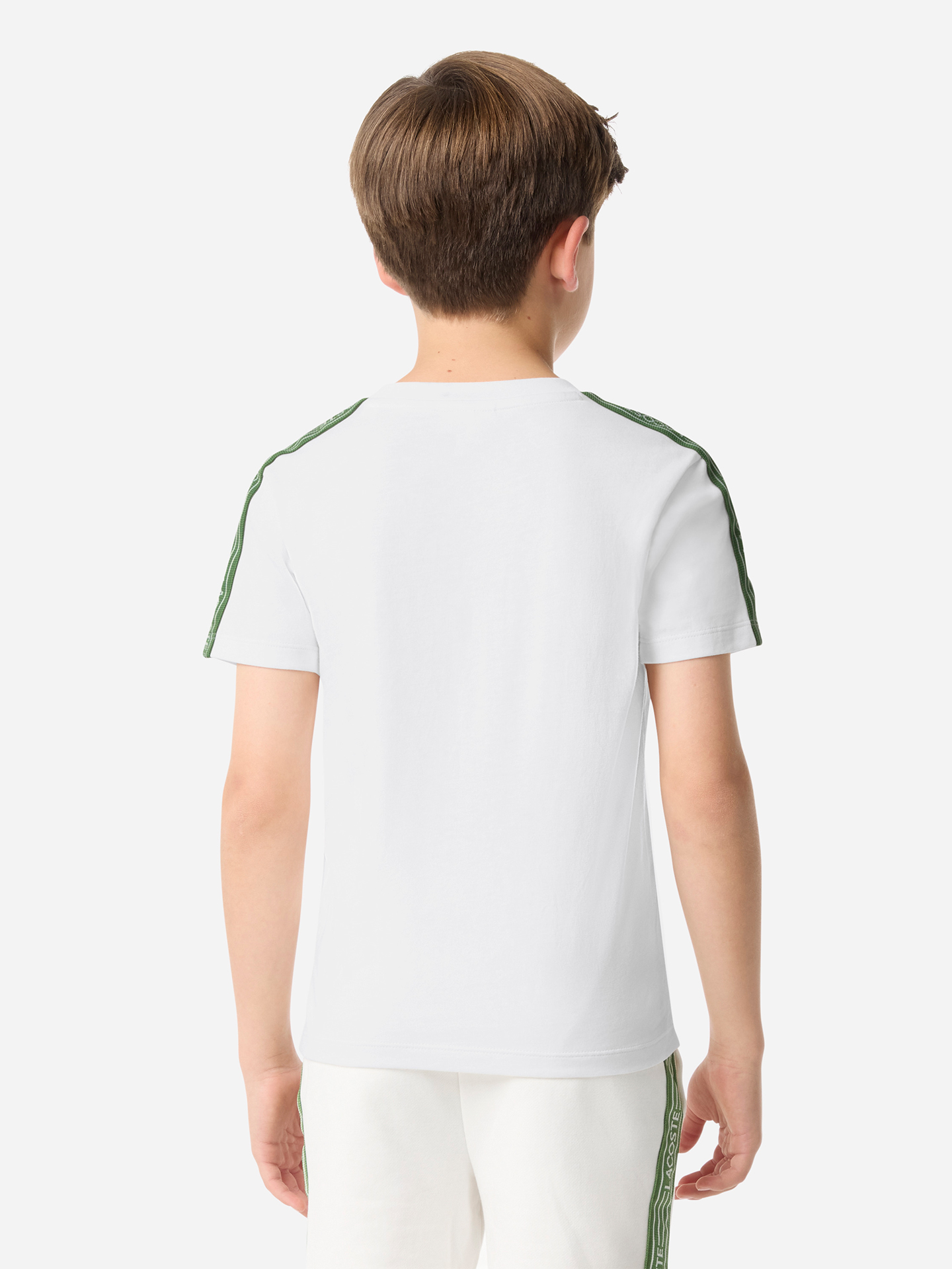 T-shirt com Riscas nos Ombros