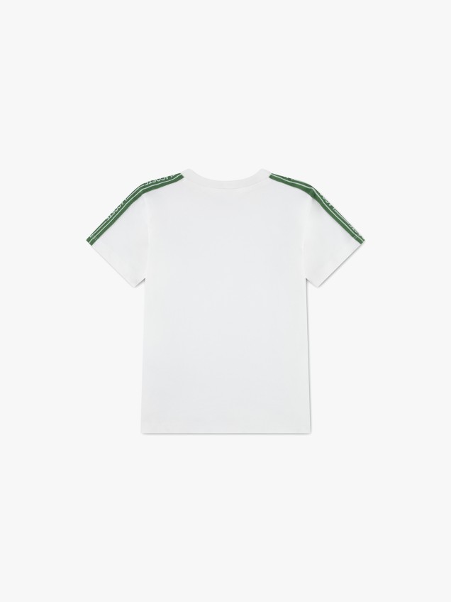 T-shirt com Riscas nos Ombros