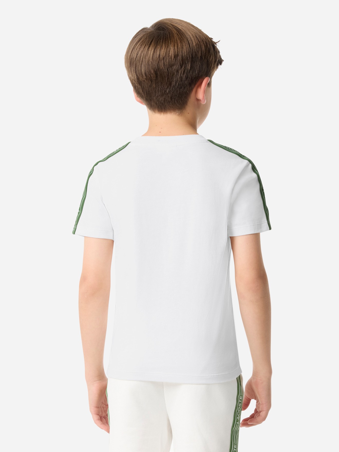 T-shirt com Riscas nos Ombros
