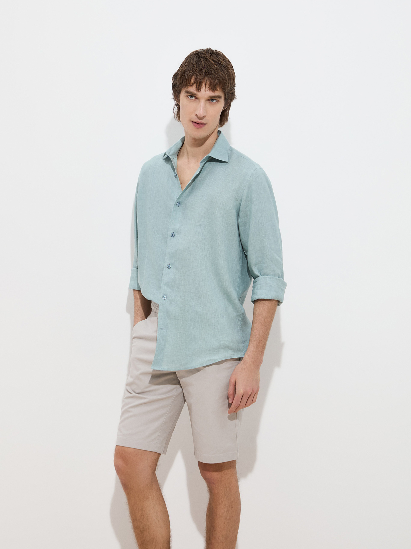 Camisa de Linho Regular Fit
