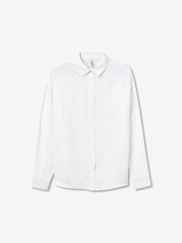 Camisa de Corte Largo às Riscas