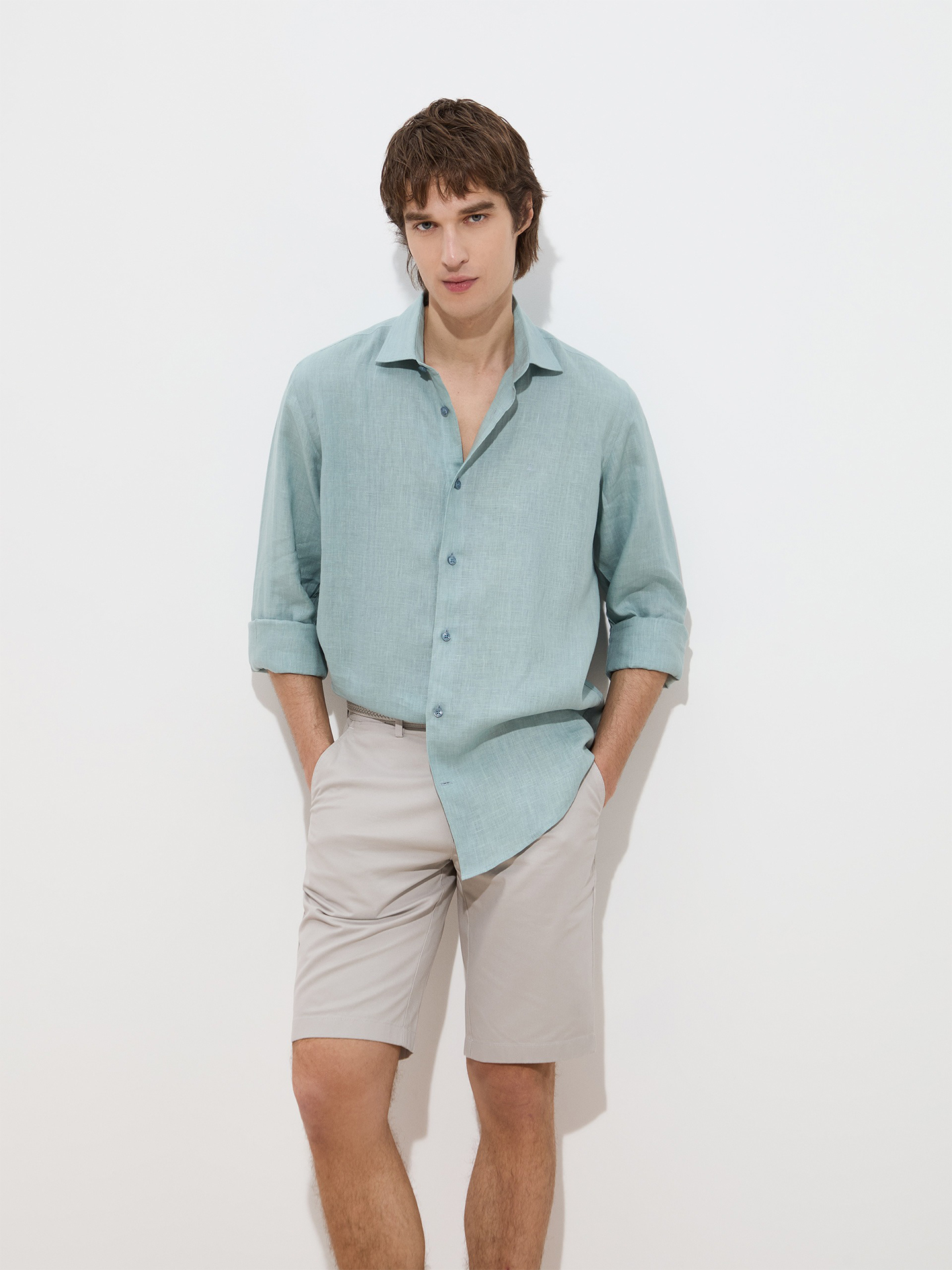 Camisa de Linho Regular Fit