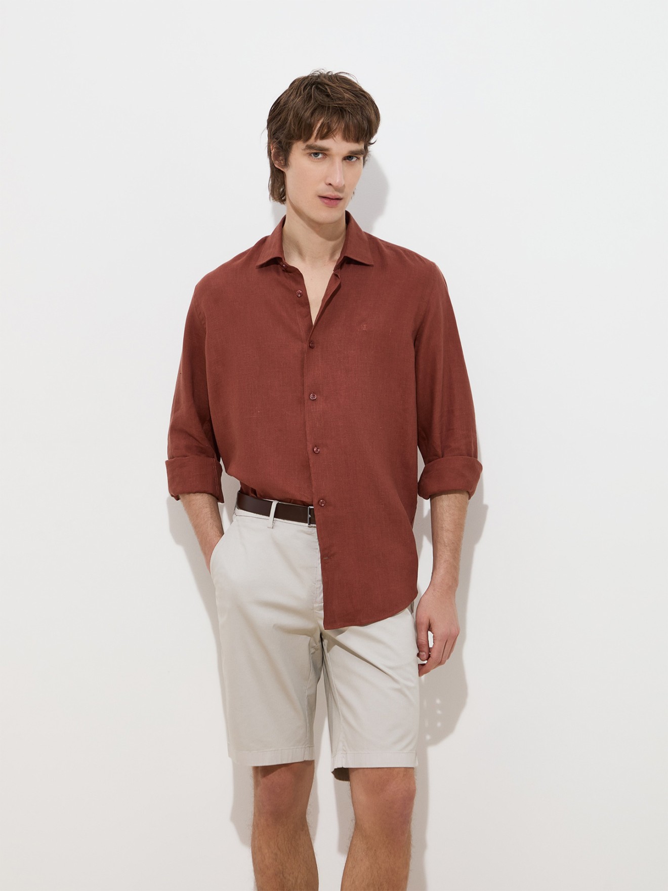 Camisa de Linho Regular Fit