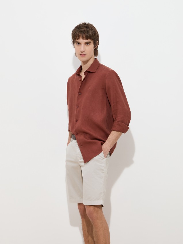 Camisa de Linho Regular Fit