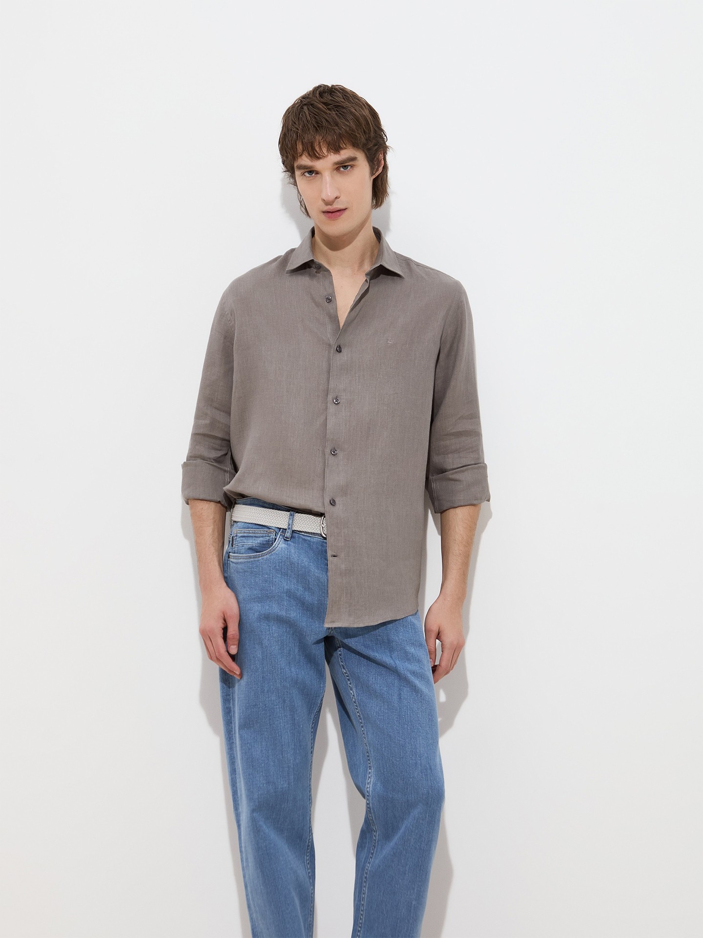 Camisa de Linho Regular Fit