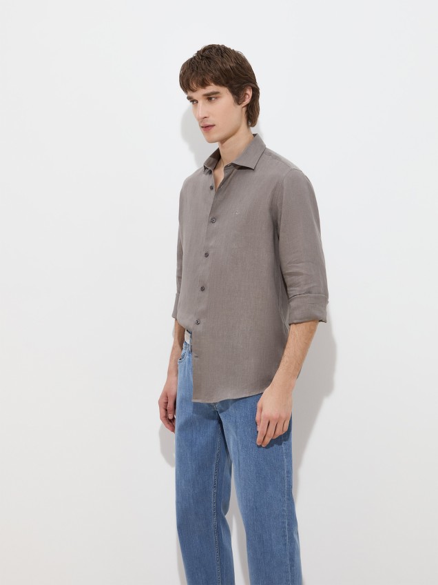 Camisa de Linho Regular Fit